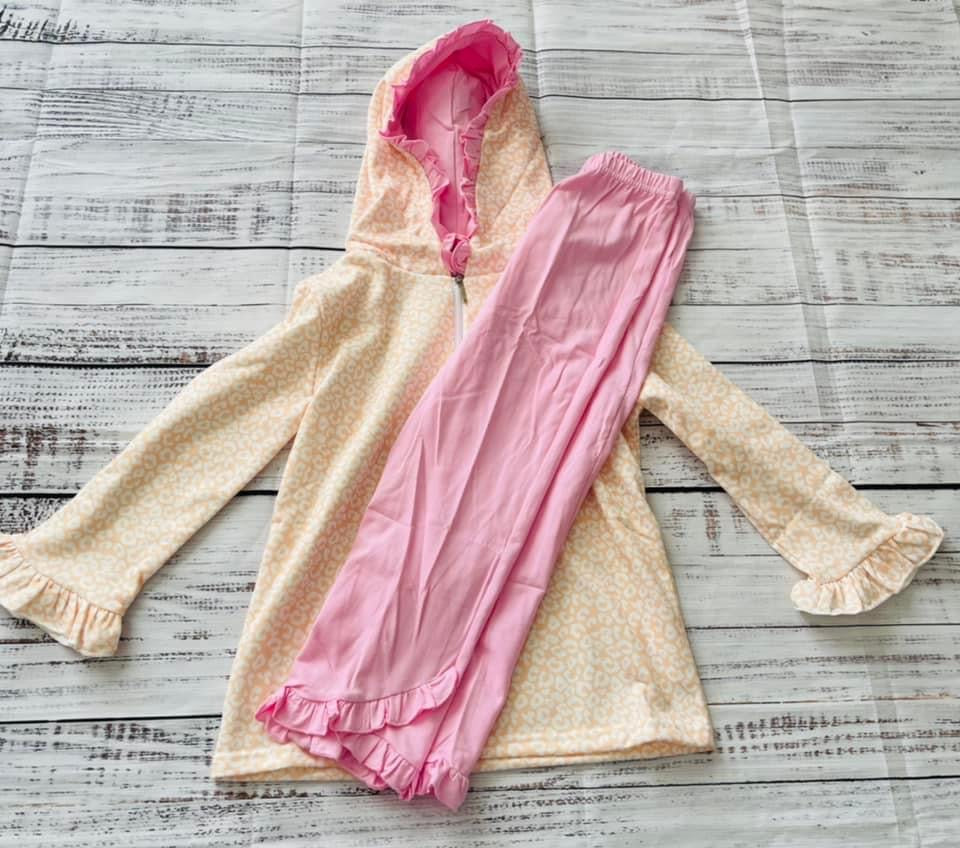 Leopard Hooded Set