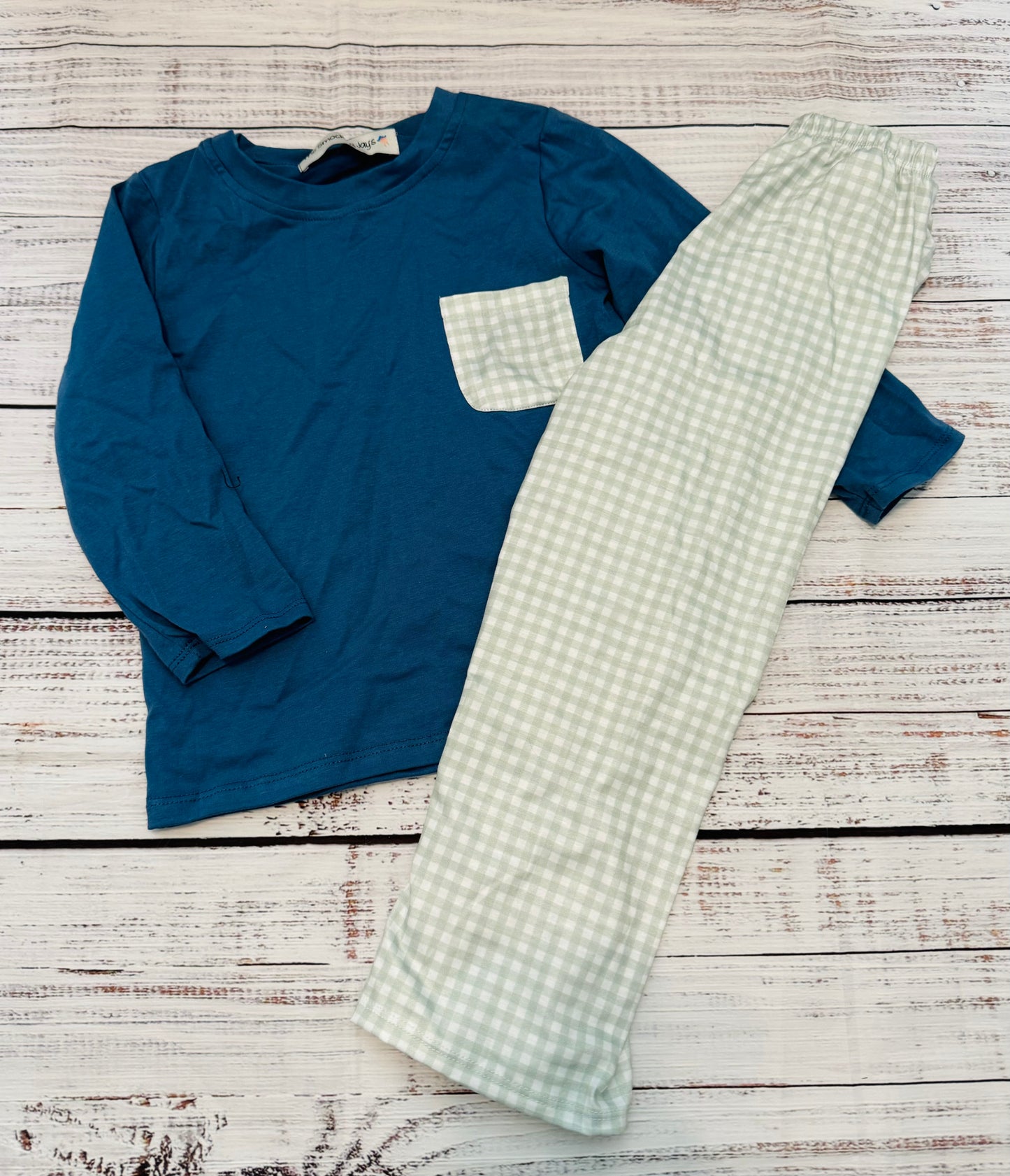 Sage Plaid Set